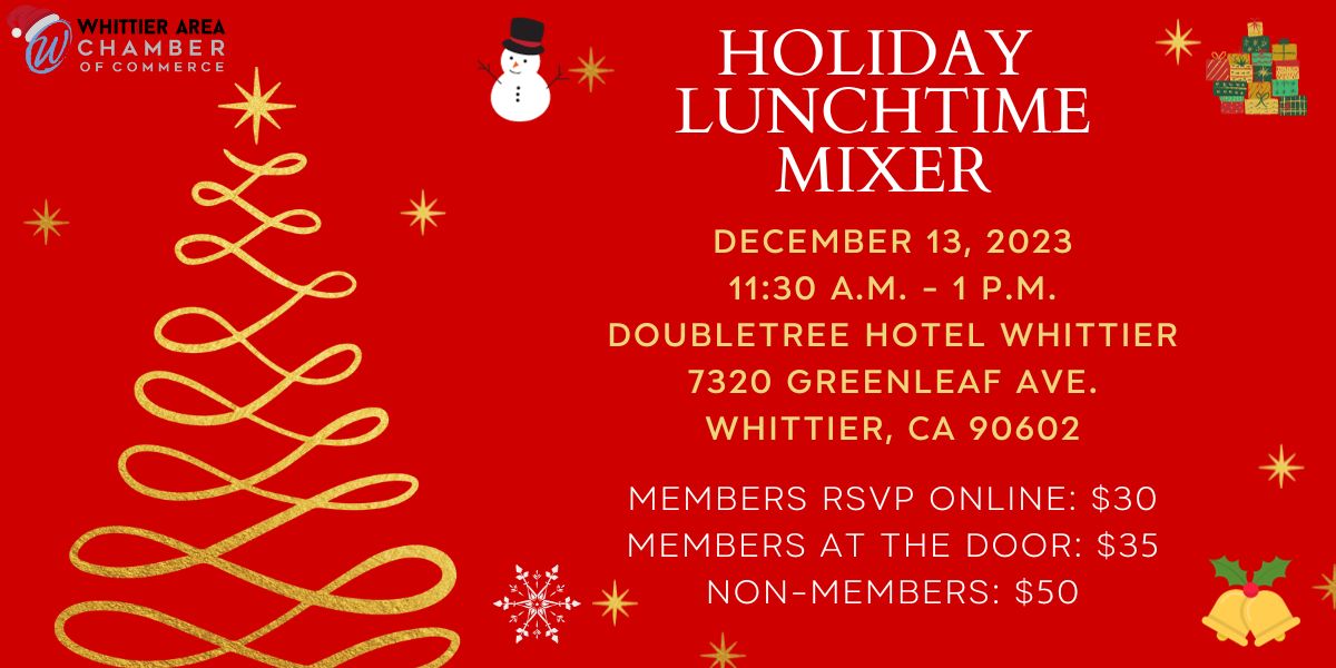 Holiday Lunchtime Mixer Community Calendar Ad 2023